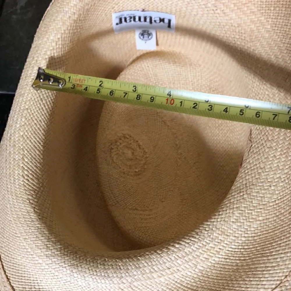 Vintage Betmar New York Feather Straw Hat Sun Shade Church